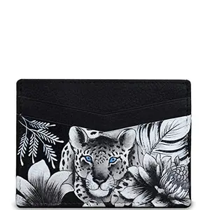Anuschka Women’s Hand-Painted Genuine Leather Credit Card Case - Cleopatra's Leopard