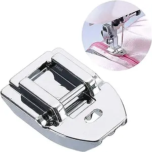 Yoke Invisible Zipper Presser Foot Fits Usha Janome Sewing Machine Suitable All Low Shank Snap-On Like Singer, Juki, Brother, White Machine Pack of 1