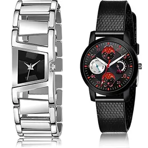 NEUTRON Collegian Analog Black Color Dial Women Watch - G615-(50-L-10) (Pack of 2)