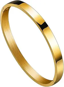 MIAMI Bracelet for Men gold Stylish Boys brother boyfriend gents/Fashion Gold Kada for men/golden Bracelets for Men Metal/Stainless Steel Kada Kadas Bracelet valentine Gift open kada M355