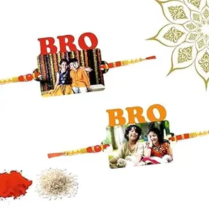 Mahajan Creation Personalized Bro MDF Rakhi with Photo | Customized Rakhi for Brother | Unique Keepsake for Raksha Bandhan