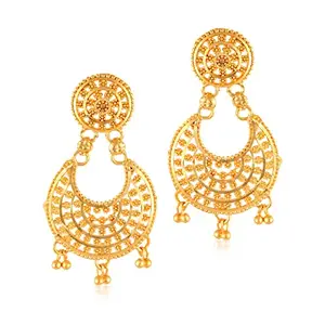 Vivastri Beautiful & Elegant Golden Jhumki Earrings For Women And Girls-VIVA1767ERG