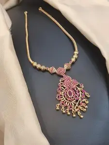 Women's Peacock Design Stone Necklace, Fashion Jewellery