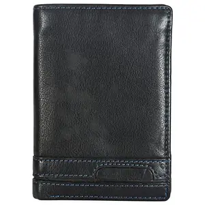 Leatherman Fashion LMN Genuine Leather Men Black Wallet DN_01 (6 cc Card Slots)