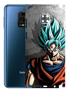 AtOdds - Redmi Note 10 Lite Mobile Back Skin Rear Screen Guard Protector Film Wrap (Coverage - Back+Camera+Sides) (Goku)