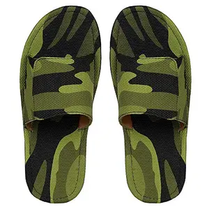 USBS Traders Casual Slider flip Flop Slippers for Men (Green, 7)