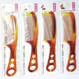 Maple Dressing Printed Handle Hair Comb Combo Set for Men,Women (Multicolour), Imported, Pack of 4