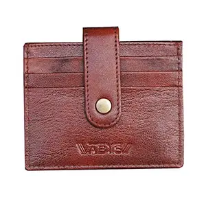 ABYS Genuine Brown Leather Unisex Business Card Case||Money Purse||Card Holder