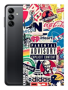 AtOdds - Samsung Galaxy A04s Mobile Back Skin Rear Screen Guard Protector Film Wrap (Coverage - Back+Camera+Sides) (Explicit Graffiti)