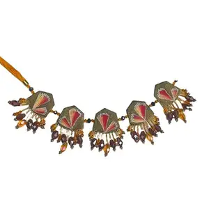 KHOJ.CITY Jewellery Cheerful Bloom Modern Multi Color Handmade & Hand Painted Choker Necklaces for Girls & Women (KHJ-AMZ-NP-022)