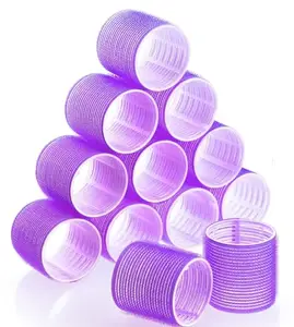 APOEM Hair Roller Curler, Hair Rolling Set Medium Hair Roller Self Grip Salon Hair Curler Large Hair Roller Set for All Hair Types Plastic No Heat Hair Rollers Hair Styling Accessories (MEDIUM, 8)