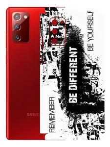 AtOdds - Samsung Galaxy Note 20 Mobile Back Skin Rear Screen Guard Protector Film Wrap with Camera Protector (Coverage - Back+Camera+Sides) (Be Different)