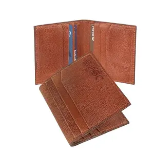 DSNS Small Wallet | Credit Card Holder | Wallet & Card Holder for Men & Women | Leather Card Holder Leather | 7 Card Slots & 2 Currency Compartment (Brown)