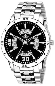 Black Dial Date & Day Function Analogue Watch - for Mens Casual & Styles Watch