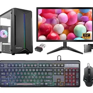AIO-ZX08 Desktop Computer Set with Core i3 4100, 16GB RAM, 500GB SSD, 19" Monitor, Gaming Keyboard & Mouse, WiFi, Windows 10 (16-500GB)
