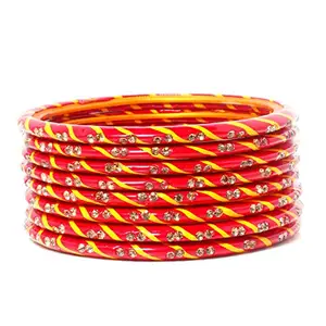 Suprimo fashion Bangles Women's Jaipuri Lahriya Lakh Bangles Sets (8 Pack)