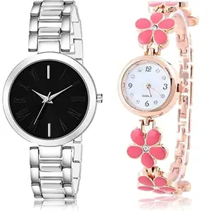 NEUTRON Diwali Analog Black and White Color Dial Women Watch - G601-G461 (Pack of 2)