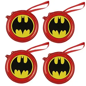 Stealodeal Bat Man Aluminium Dual Zipper Earphone Case(Pack of 4)