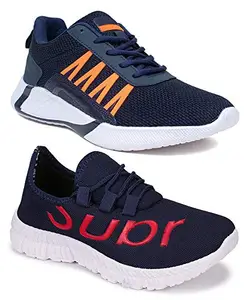 TYING Multicolor (9169-9312) Men's Casual Sports Running Shoes 10 UK (Set of 2 Pair)