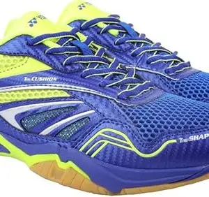 Yonex Court Ace Light 2 Badminton Shoes Blue/neon Lime Green UK-9