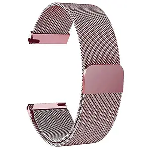 amazon basics (Refurbished) AmazonBasics Stainless Steel Magnetic Strap for i-Watch Series 7/6/5/4/3/2/1 SE, 4.5cm, 4.4cm, 4.2cm, Rose Gold