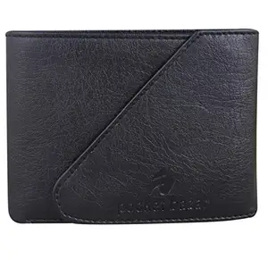 pocket bazar Men's Wallet Black Artificial Leather Wallet (5 Card Slots)