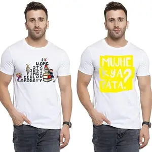 SST - Where Fashion Begins | DP-7168 | Polyester Graphic Print T-Shirt | for Men & Boy | Pack of 2