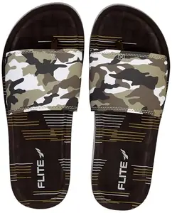 Flite PU Men's Slipper, BROWN BEIGE,6UK,PUG133GBRBG0006