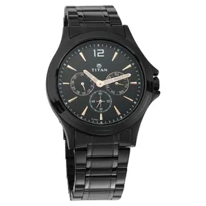 Visit the Titan Store Titan All Black Analog Black Dial Men's Watch NM1698NM01/NN1698NM01/NP1698NM01