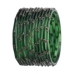 Ranika Traditional Glass Bangles Set for Women & Girls | Designer Stone Studded Bangles | Bangles for Daily & Festive Use