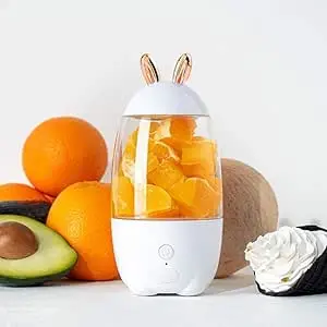 UK PLUS 330ml Portable Mini USB Rechargeable Electric Juicer Bottle Cup Fruit Blender Mixer Rabbit Shape Extractor