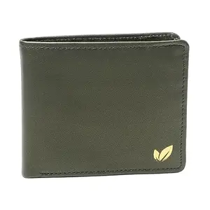UDESERVE Green Leather Wallet for Men | Leather Mens Wallet RFID Blocking | Wallets Men Genuine Leather (Olive Green)