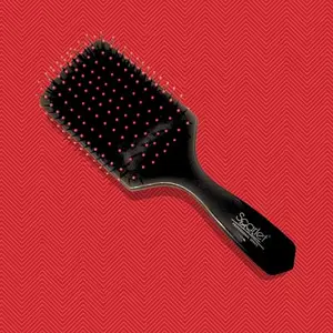 Scarlet Line Large Brush with Flexible Soft Nylon Ball Tips Bristles for Thick Curly Straight Thin Long Short Wet Dry Hair for Men Women_Pink