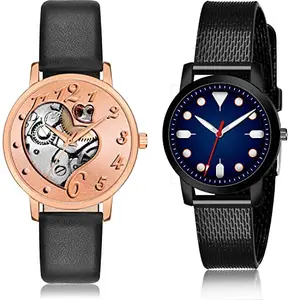 NEUTRON Quartz Analog Rose Gold and Blue Color Dial Women Watch - GM371-(65-L-10) (Pack of 2)