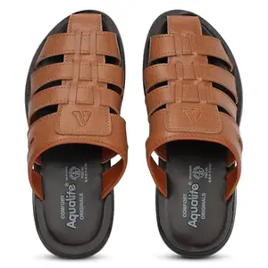 Aqualite Men PS-24 Sandal, Black/Tan, 8 UK/India