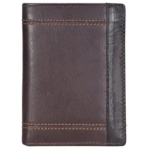 LMN Genuine Leather Brown Color Note case for Men 12651 (4 Credit Card Slots)
