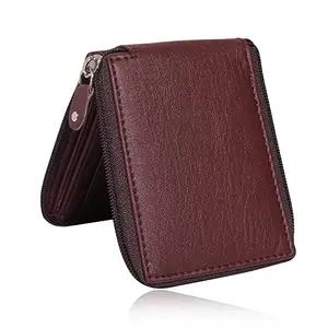 WILDAUK Artifical Leather Unisex Wallet (Brown)