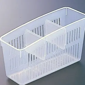 Orrda Plastic Fridge Square Storage Basket Organizer Box or Refrigerator Containers Tray (2) , 24.5 x 9.7 x 14 cm , Transparent
