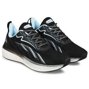 Sspoton Sspot On Regal Men's Sports Shoes | Running | Training & Gym Shoes (Black-ICE-Blue) _8UK