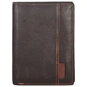 Leatherman Fashion LMN Genuine Leather Men Dark Brown Wallet 1741 (9 cc Card Slots)