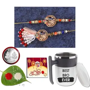Anshri Rakhi with Mug, Rakhi for Brother, Rakhi Combo,Rakhi with Gift Mug,Rakhi Set,Degine Mug 0023
