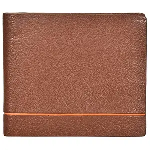 Leatherman Fashion LMN Genuine Men Trendy, Casual, Evening/Party Tan, Orange Leather Wallet 03LC