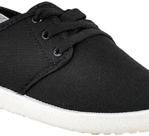 Genial Canvas Shoes for Men (Black) | Size - 7 | P-GL-BG-102/07