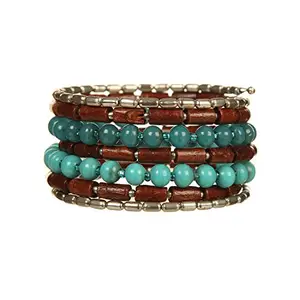 DCA Glass/Wood Multicolor Women Bangle/Bracelet (1101)