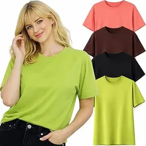 London Hills Tshirt for Woman | T Shirt for Woman Cotton Casual Tops | Tshirts Shirts for Women Round Neck Short Sleeve | Women Tees Everyday Wear Basic T Shirts for Womans