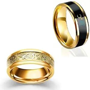 Women Combo Gold Dragon & Gold Smart Temperature Ring (IR235)
