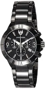 Swiss Eagle Chronograph Black Dial Men's Watch - SE-9070-33