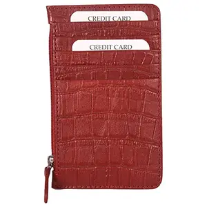 Leatherman Fashion LMN Genuine Leather Women Red Card Holder 50710