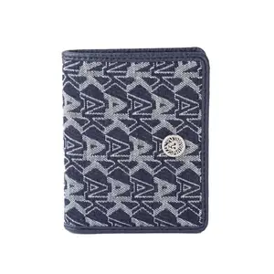 Anne Klein Faux Leather Button Closure Women's Card Holder (Blue, XL)