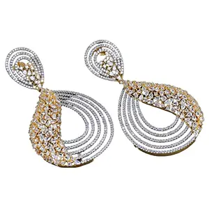 MIRANA One Side Marquise Designed Earrings (Gold)